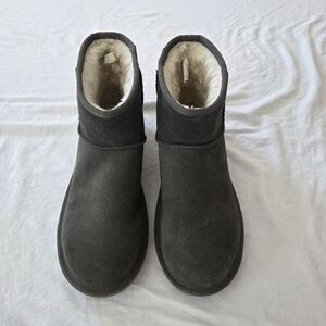 SOLD Koolaburra By UGG Women's Charcoal Suede Winter Mini Boots Bootie